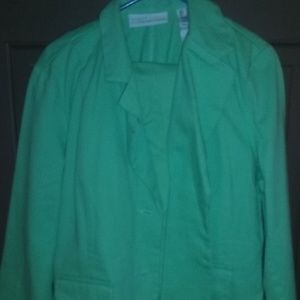 Aqua XL Jacket and Size 14 Shorts Liz Claiborne